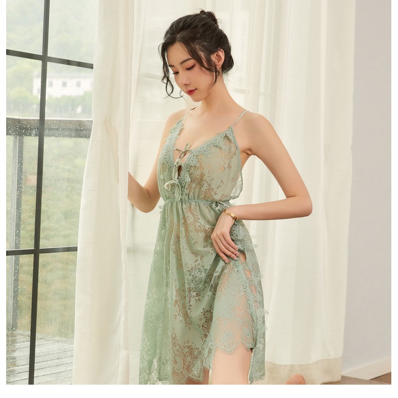 Fahion Angel sexy lingerie seksi lingerie  seksi Set baju tidur piyama 1108  hijau muda