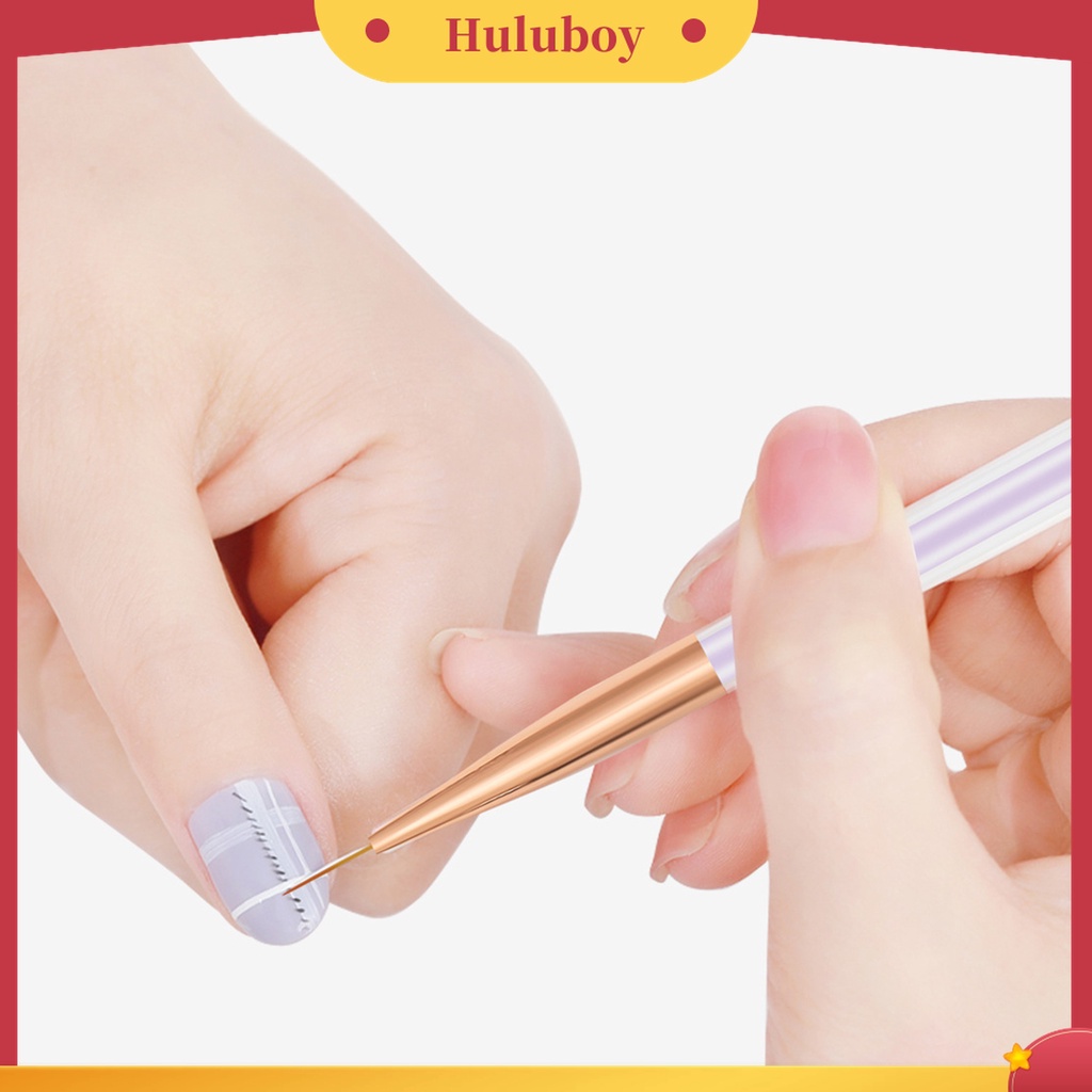 Huluboy Huluboy♡ 3pcs / Set Pen Liner Kuku Anti Karat Bahan ABS Warna Macaron Untuk Nail Art