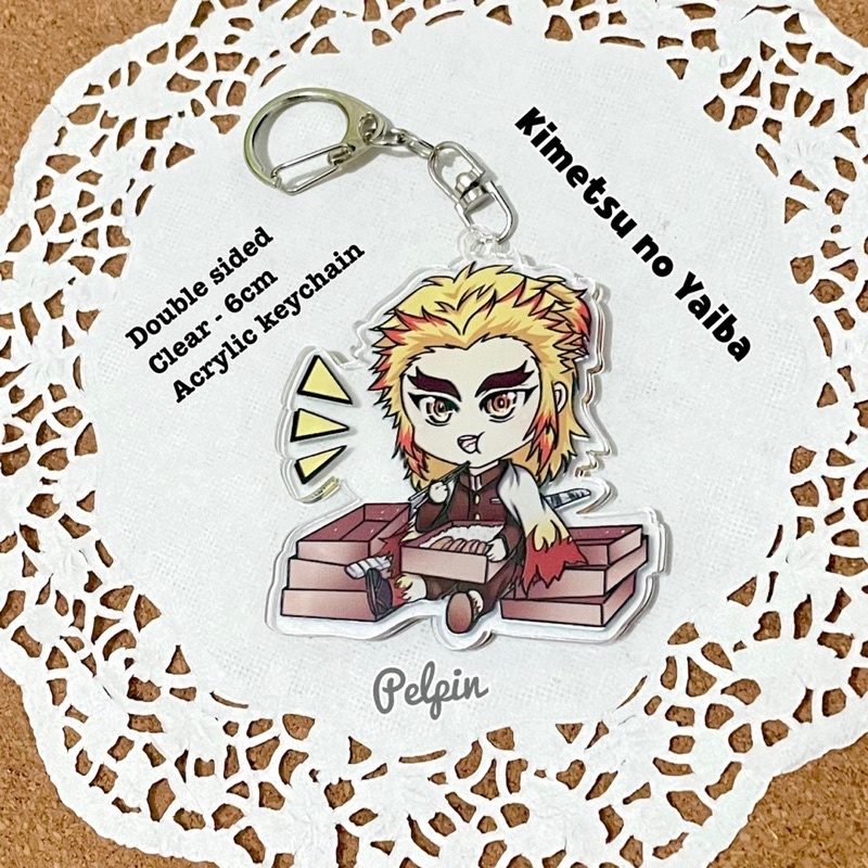 gantungan kunci anime keychain demon slayers kimetsu no yaiba besar 6cm hashira tanjiro giyuu