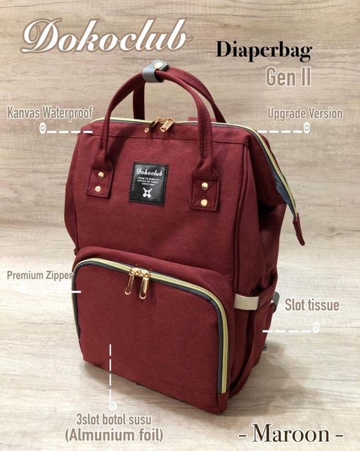 Tas ANELLO diaper Bag GEN 3 POLOS UPGRADE BOTOL SUSU