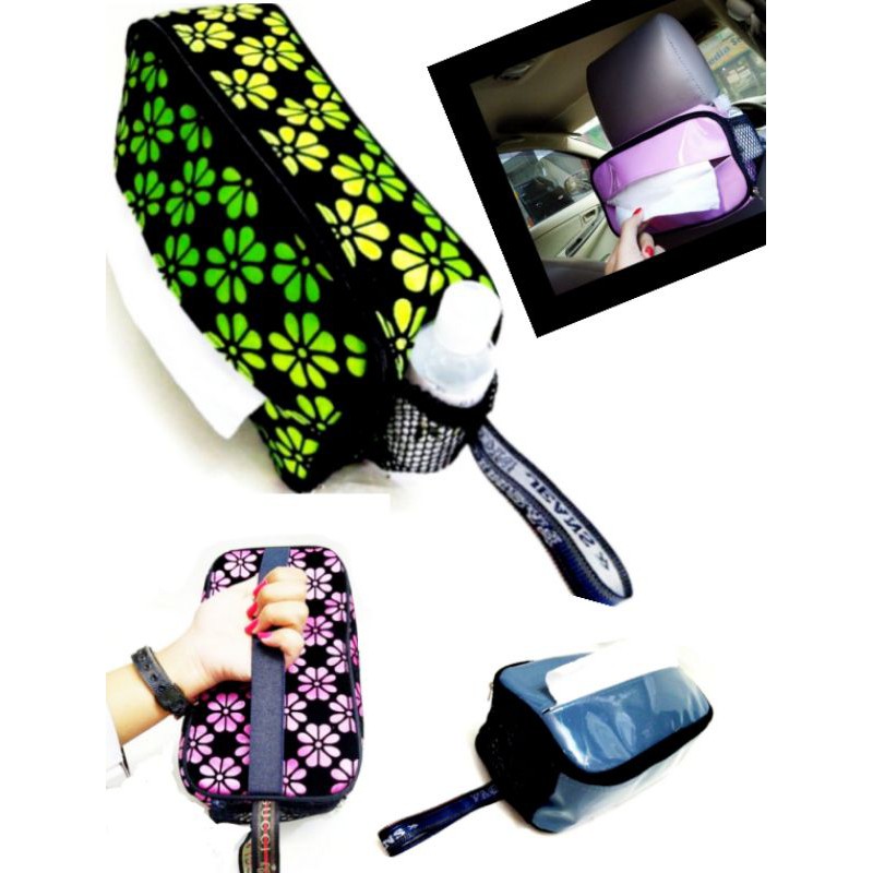 Pouch TISSUE MOBIL/TAS TISU MOTIF BUNGA CANTIK BAHAN KANVAS / TAS TISSU MOBIL . SY2530 S1