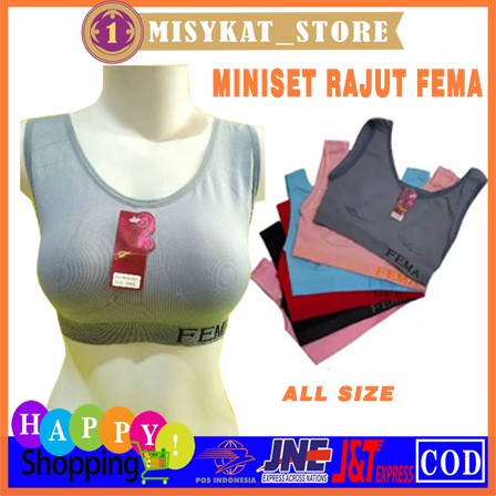 MINISET RAJUT -  BRA Miniset sport bra merk FEMA