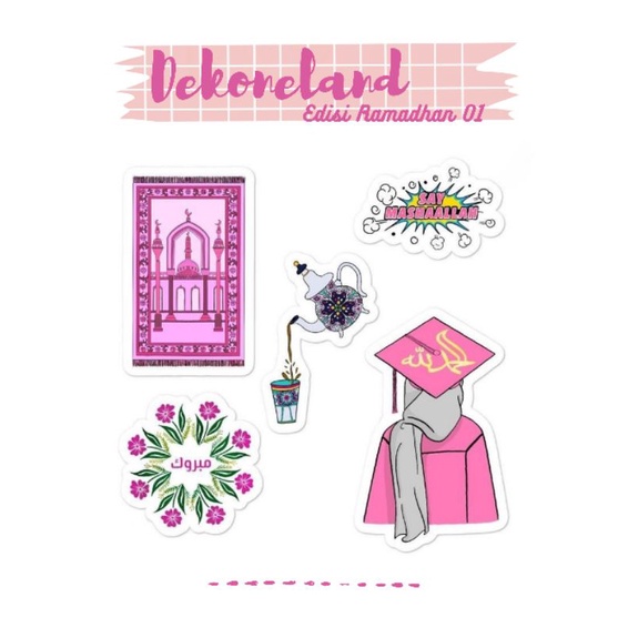 

stiker edisi ramadhan 01|| aesthetic pink sticker,stiker spesial ramadhan, scrapbook, stiker