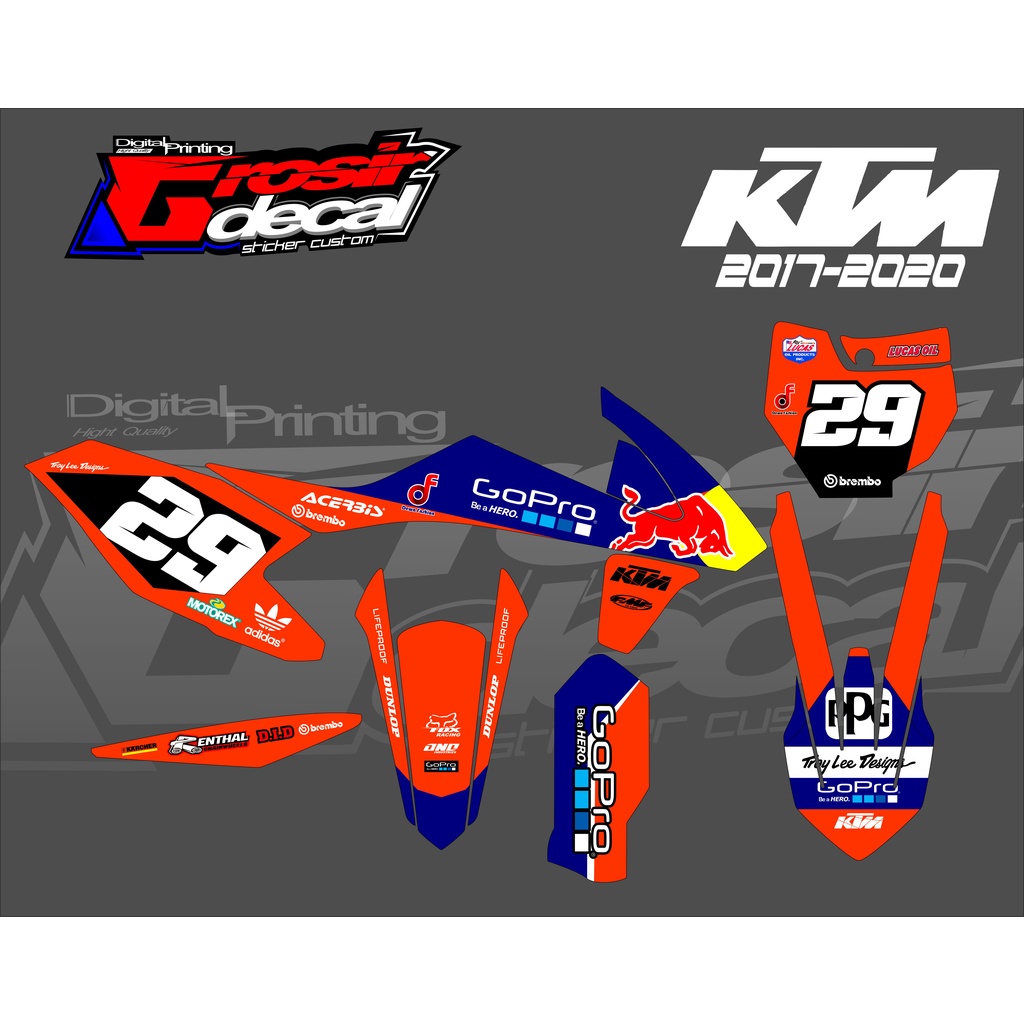 DECAL STICKER KTM 250 2017-2020 DEKAL STIKER KTM 250 FULLBODY