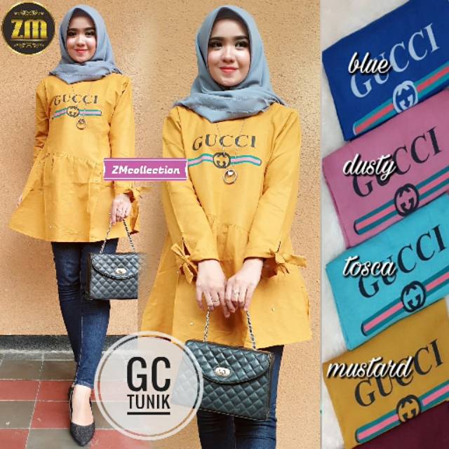 Tunik bahan linen impor ori by zm