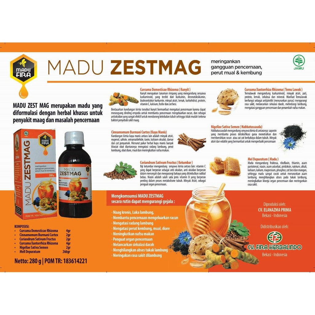 Madu Zestmag Original Obat Maag GERD Asam Lambung Anxiety Herbal