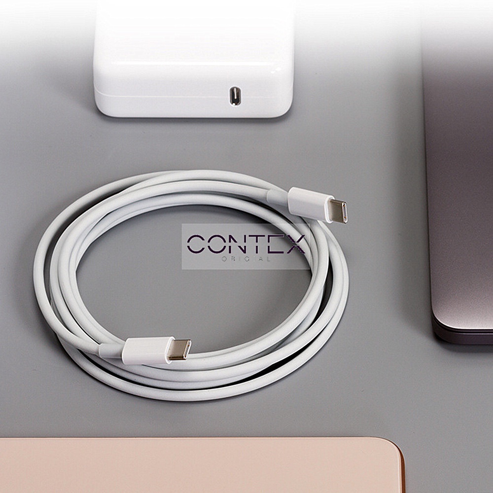 CONTEX - TYPE-C KE TYPE-C - Tipe-C KABEL DATA - USB-C CHARGER CABLE - CABLE PAD - Air - Pro - 1Meter - 2Meter