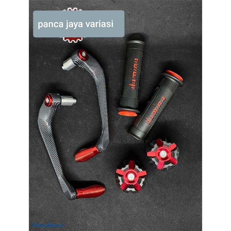 [PAKET 3IN1] Proguard Carbon sabit + Jalu as roda + Handgrip domino