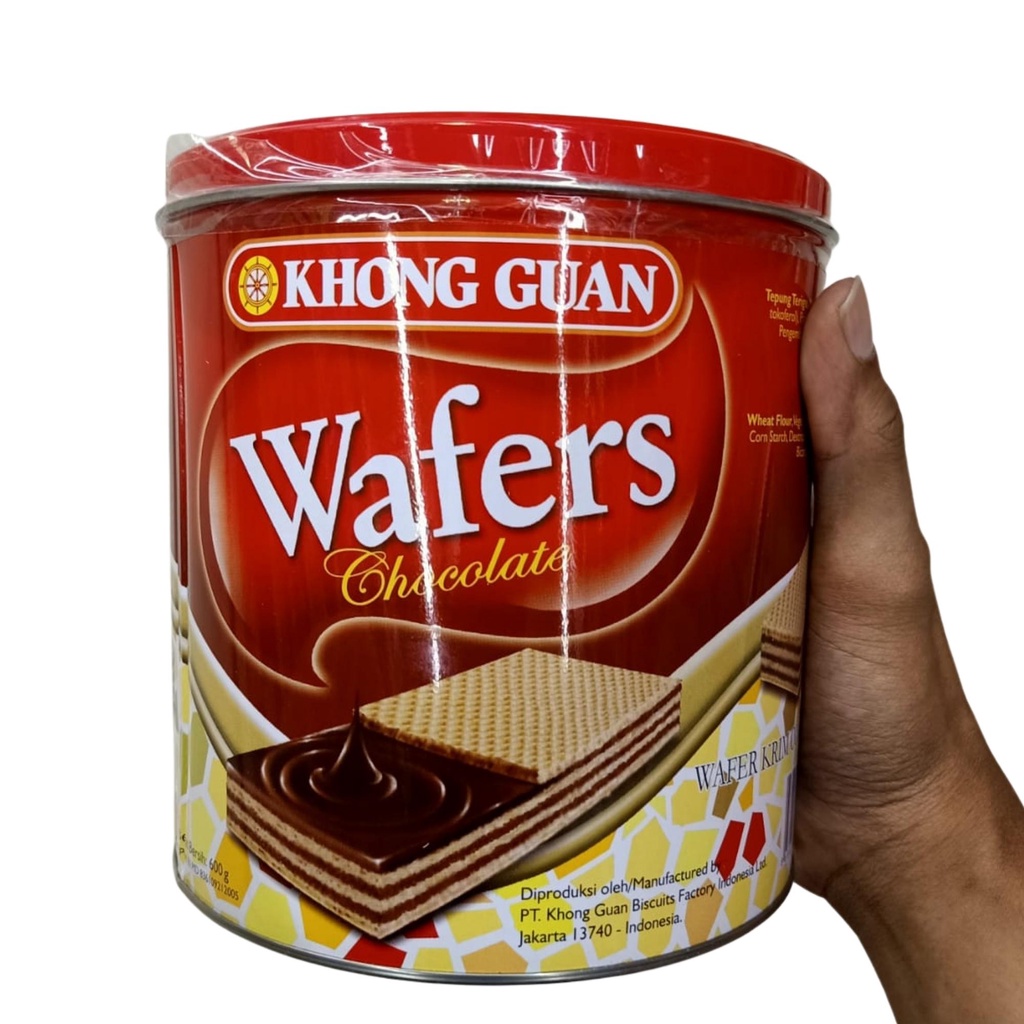 

Khong Guan Wafer Coklat Kaleng 600gr Biskuit Kue Kering Wafers Chocolate Cokelat