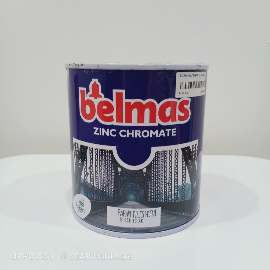 

Belmas Cat Papan Tulis Hitam Kaleng 1 Kg - Untuk Kayu / Besi / Tembok