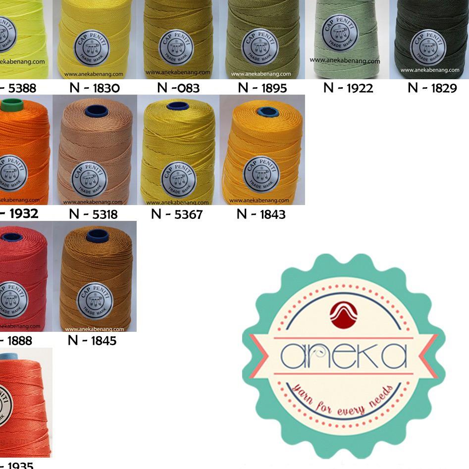 ✪ KATALOG - Benang Rajut Nylon Cap Peniti / Nylon Yarn Kuning - Hijau - Orange ♪