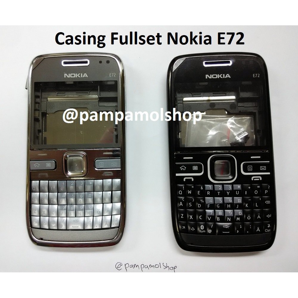 Casing Fullset Nokia E72 Original OEM Case Full Set E 72 Tulang