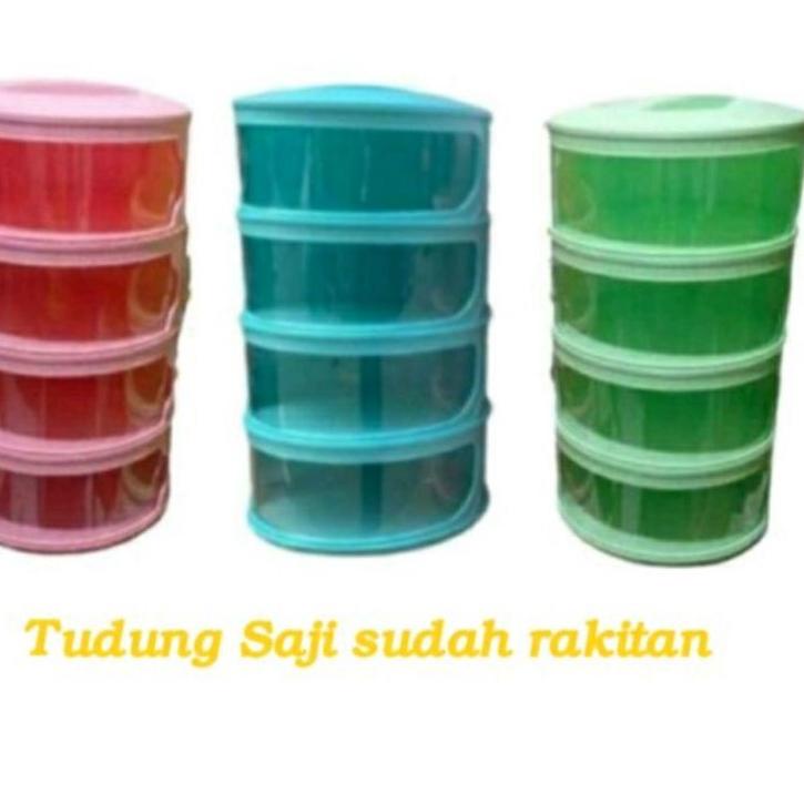 ✦ Tudung saji 4 susun rakitan serbaguna 4 layer multi fungsi warna putih biru hijau ungu pink ❇