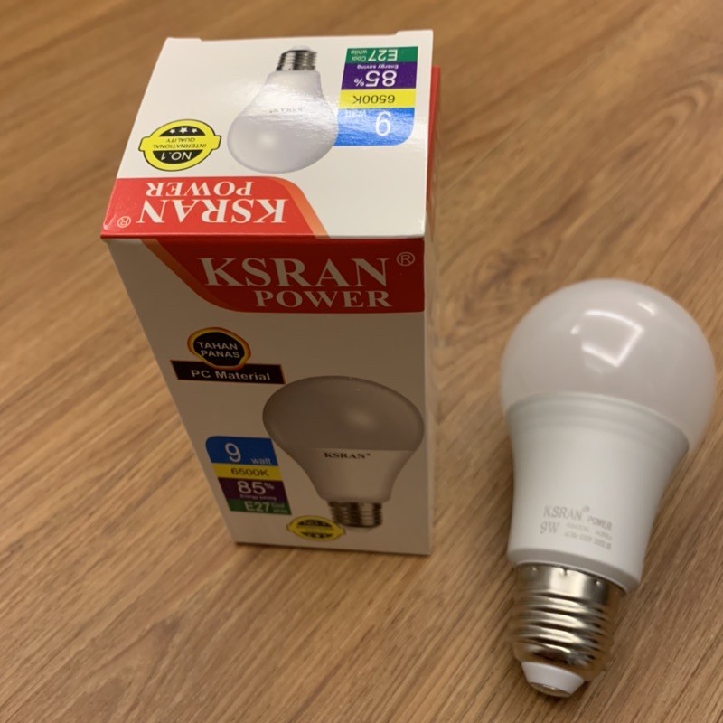 Lampu LED Ksran Power 9w - Bohlam LED Kecil - Bohlam LED Hemat Energi - Lampu LED 9W Led Bulat Bulb