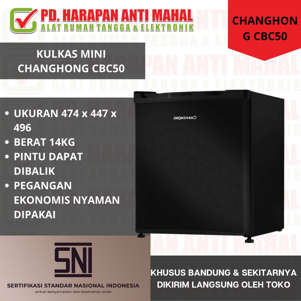 KULKAS MINI CHANGHONG CBC50/ KULKAS KECIL CHANGHONG CBC50/ KULKAS CHANGHONG CBC50/ KULKAS ANAK KOST 