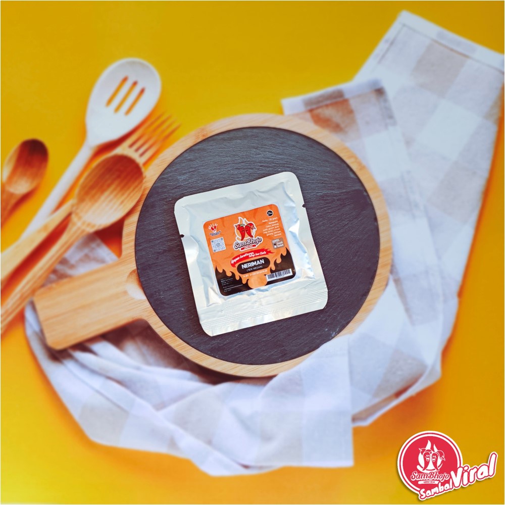 Sambal Viral Sambal Teri Medan (Bojo Neriman) Sachet, Paket 10 GRATIS 1