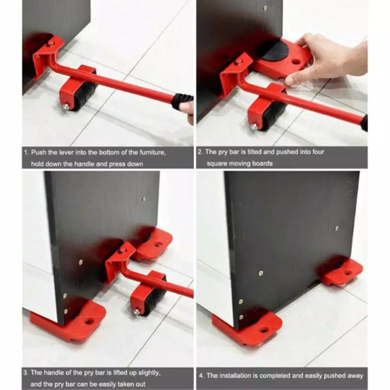 ALAT PEMINDAH BARANG RODA PENGANGKAT FURNITUR ROLLER REMOVER HEAVY MOVE TOOL RODA BANTU GESER LEMARI Alat Geser Barang Roda Geser Lemari Roda Pindah Lemari Dongkrak Barang Dongkrak Lemari Roda Alat Bantu Pindah Barang Angkat Barang