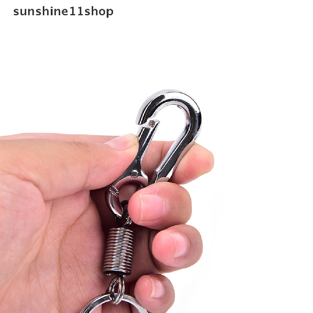 Sho 1pc Gantungan Kunci carabiner Bentuk Labu Bahan Stainless steel anti Hilang