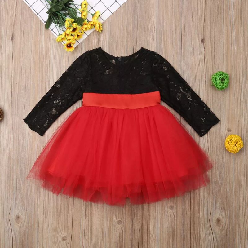 DRESS BANDO ANAK PEREMPUAN GAUN MERAH GAUN RED GOWN BABY GOWN ANAK PEREMPUAN GAUN TUTU ANAK PEREMPUA