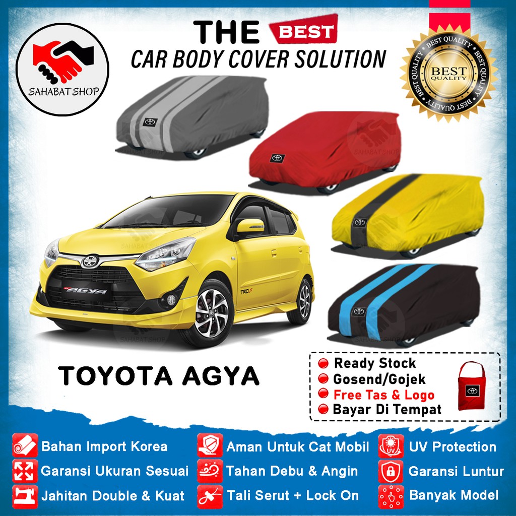 Jual Sarung Body Cover Mobil Agya TRD Tutup Toyota Agya 2013