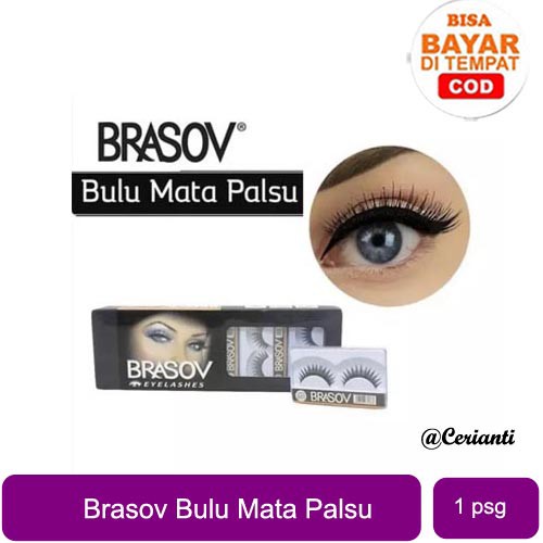 BRASOV Bulu Mata Palsu 1 Pasang Make Up Ekstensi Eyelashes Full Strip Lashes Set