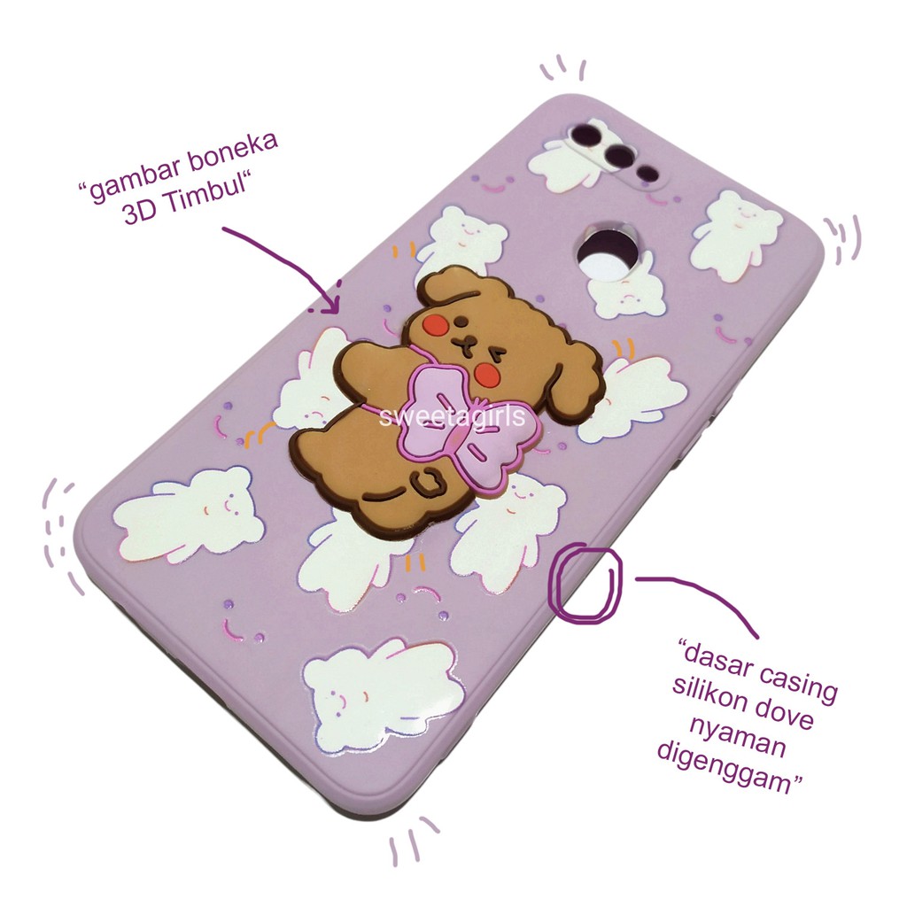 Casing Silikon Lucu Boneka Timbul 3D untuk Oppo A5s-A12-A7-F9-A11K ( Sama Ukuran ) sweetacase.id / Baby Silikon Case Candy Macaron Boneka Timbul motif pretty melody/Elmo/mickey mouse/bobba girl/doraemon/gucci / Aesthetic Casing silikon lembut