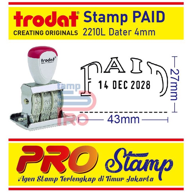 

Stempel PAID + Tanggal TRODAT 2210