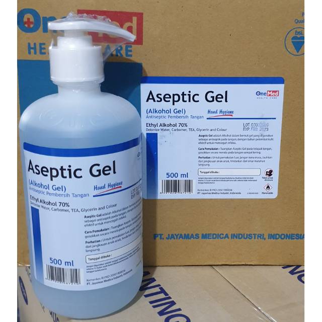 ASEPTIK GEL / ALKOHOL 70 % GEL 500 ml PUMP