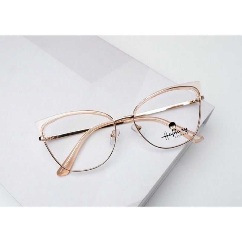 KACAMATA MINUS ANTI RADIASI KOMPUTER | KACA MATA WANITA ANTI UV | FRAME HOSHI | KACAMATA CAT EYE