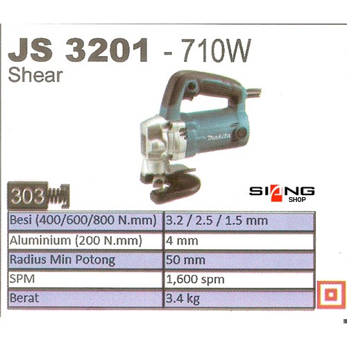 Makita JS 3201 / JS3201 Mesin Potong Besi/Metal Shear