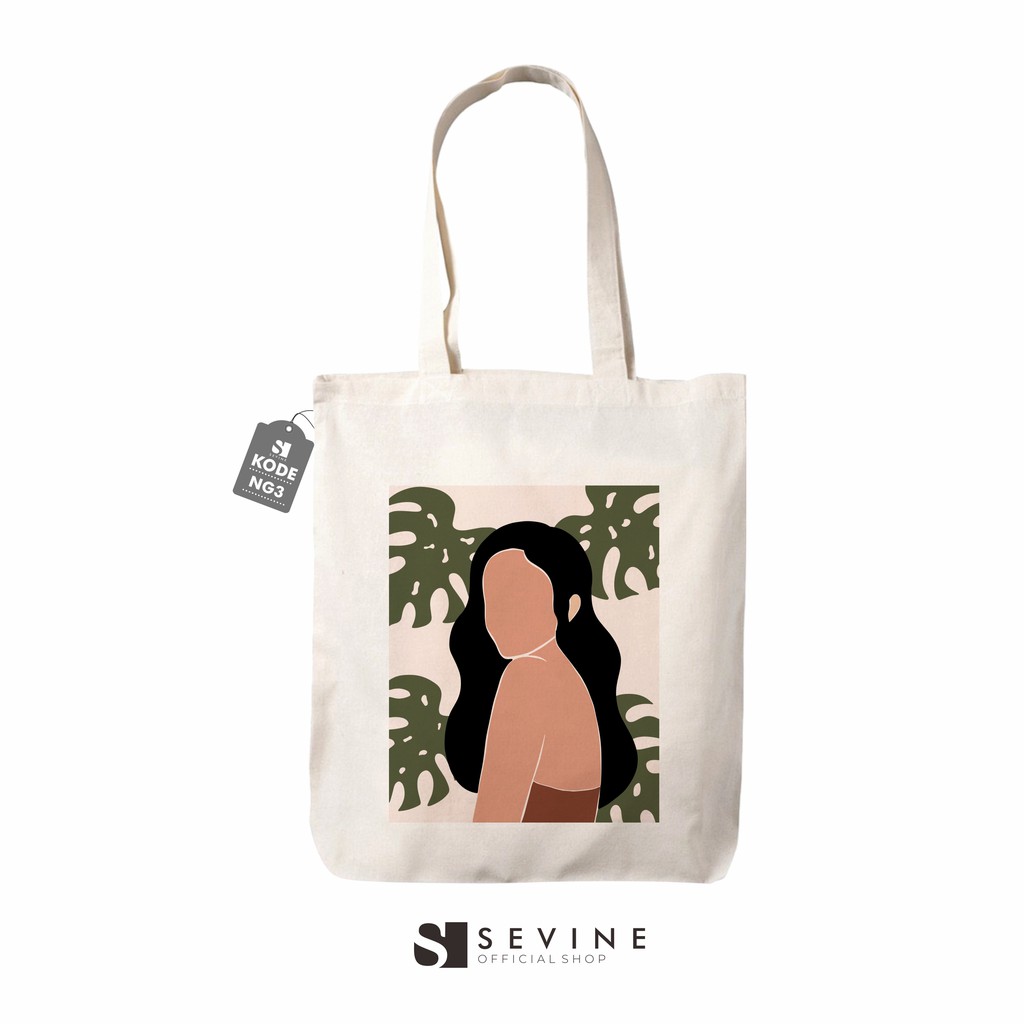 Sevine Totebag Tas Wanita Tote Bag Resleting Nordic Aesthetic Girly - NG