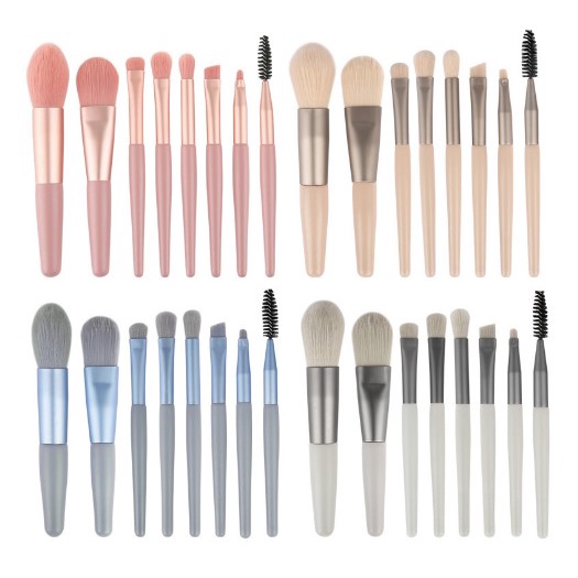 KUAS MAKE UP ISI 8 MAKE UP  BRUSH TOOLS KUAS SET MAKE UP PAKET BEAUTY TOOLS TRAVEL