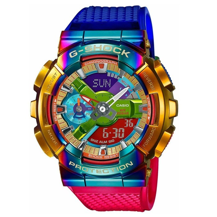 Jam Tangan Pria Casio Gshock GM110 Fullset Dual Time - GM110 MULTICOLOR