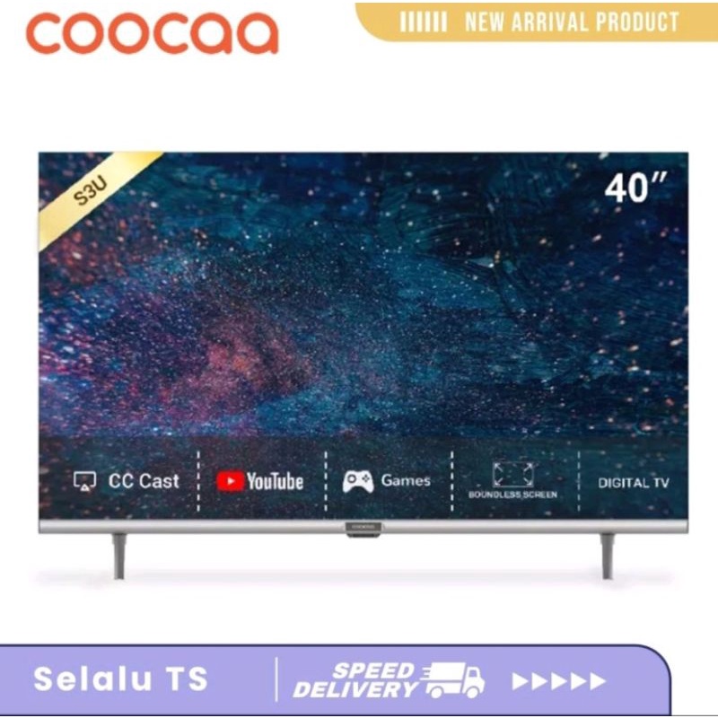 TV LED 40 INCH COOCAA SMART 40S3U DIGITAL BEZEL LESS Coocaa