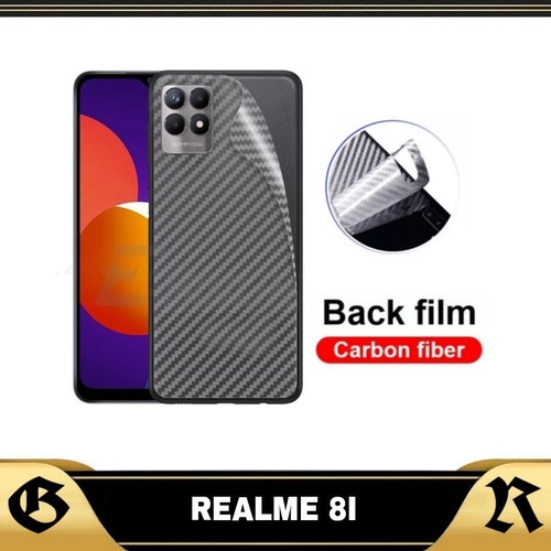 Back Skin Carbon Realme 8i - Skin Carbon Realme 8i