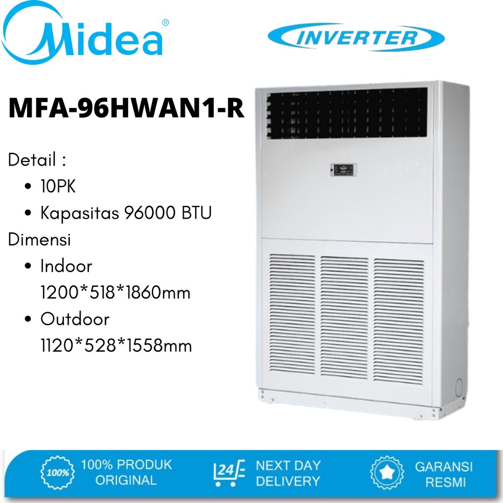 MIDEA AC STANDING FLOOR 10PK MFA-96HWAN1 (Inverter)