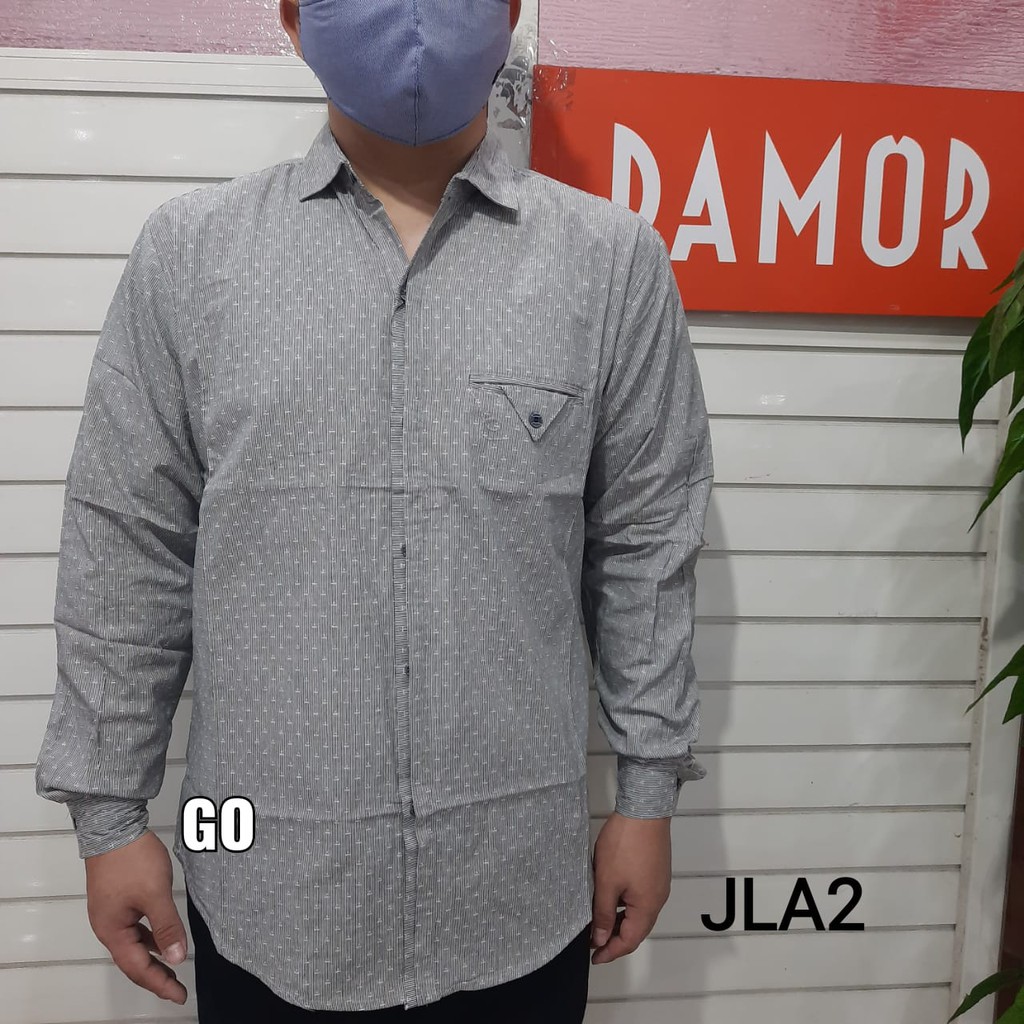 BB JLA DAMOR(CRESSIDA) KEMEJA Cowok Pakaian Pria Slimfit Baju Cowok Lengan Panjang ORIGINAL 100%