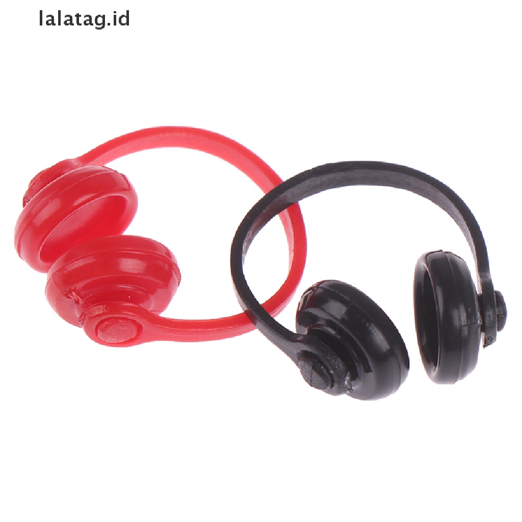 (lalatag) 2pcs Miniatur Headphone Wireless Bahan Plastik Untuk Dekorasi Rumah Boneka 1: 12 (ID)