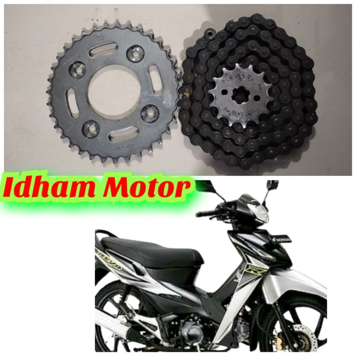 Murah - RANTAI GIR SET HONDA REVO LAMA REVO RAMPING COPOTAN ORIGINAL