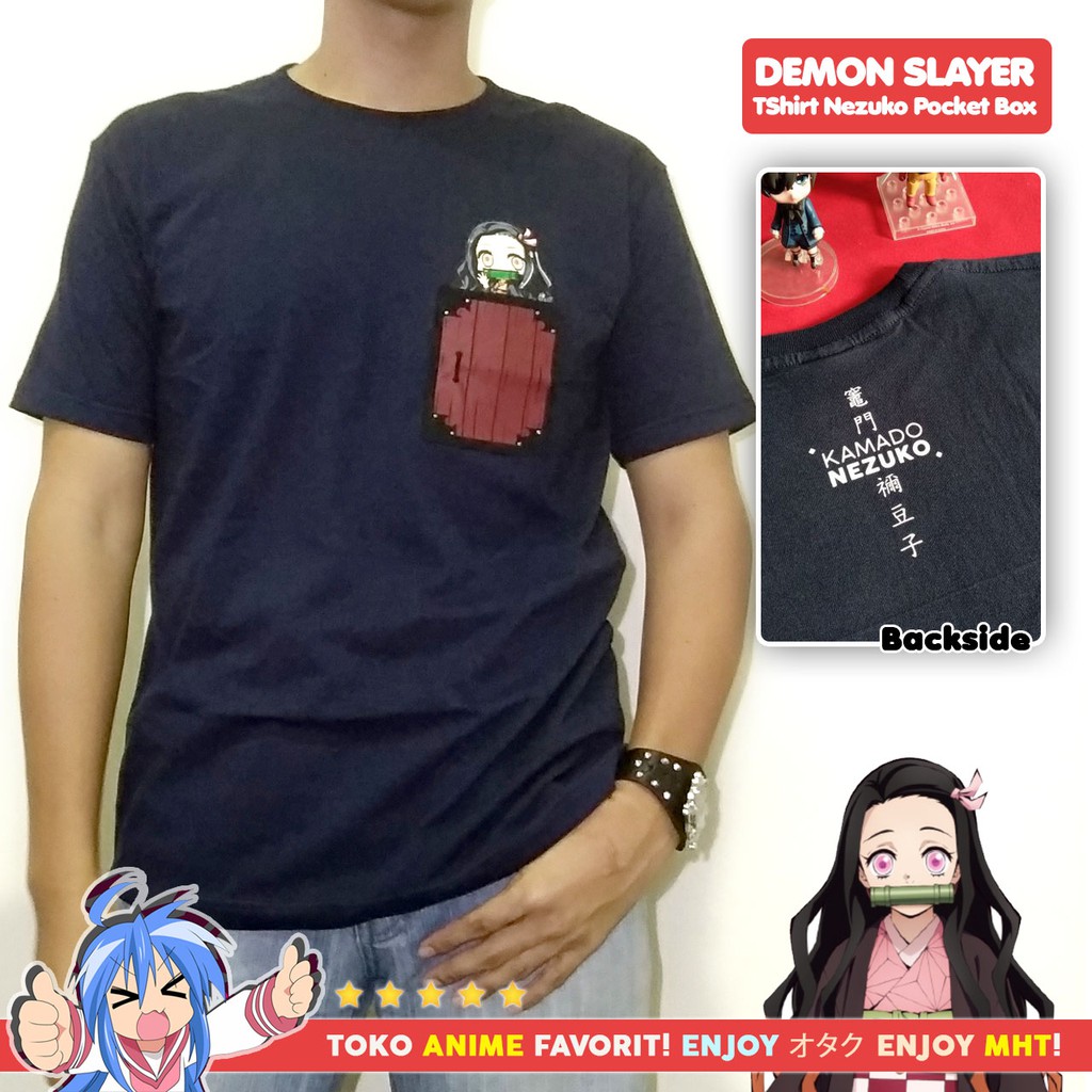 Kaos Anime Kimetsu no Yaiba Demon Slayer : Nezuko Kamado Pocket