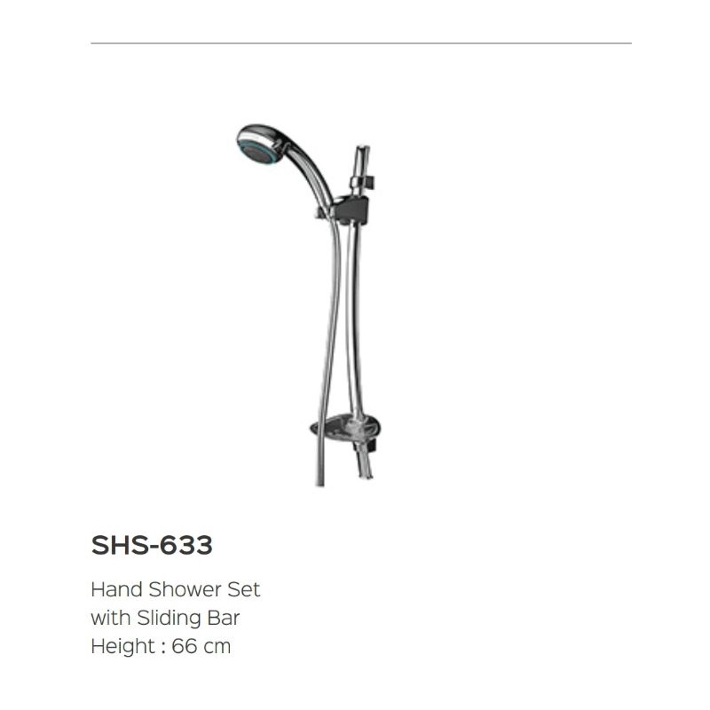 Hand Shower Tiang Wasser SHS-633 / Shower Tiang Mandi Wasser Set