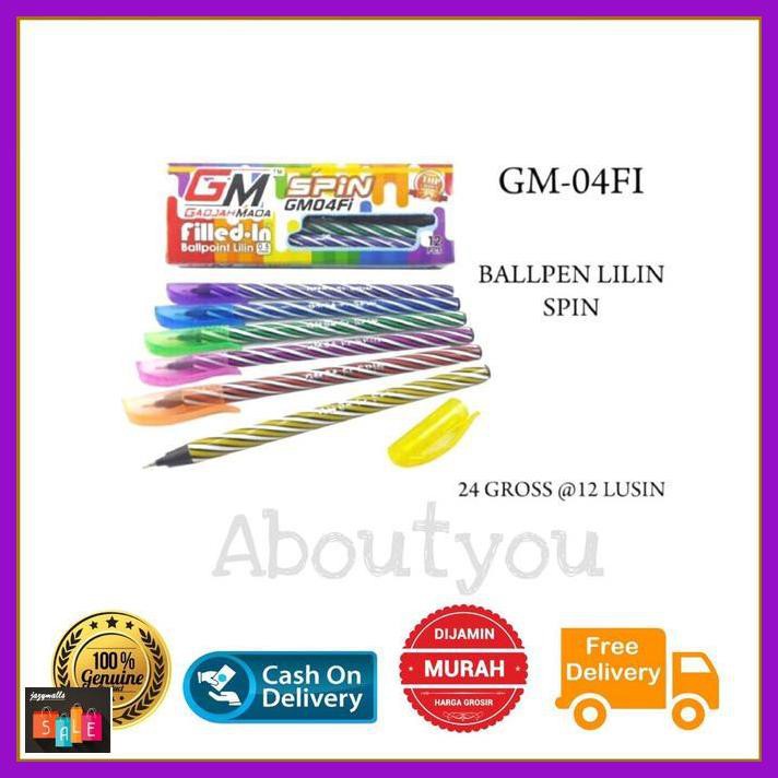 

Silutala- Promo Pen/ Bolpen/ Pulpen/ Ballpoint/ Pena Murah Spin Gm04F1 Lilin -Ori.