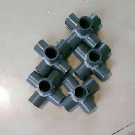 Tee 5 way 3/4 inchi konektor pipa 5 arah sambungan pipa pvc fitting pvc elbow 5 arah 3/4 inchi......