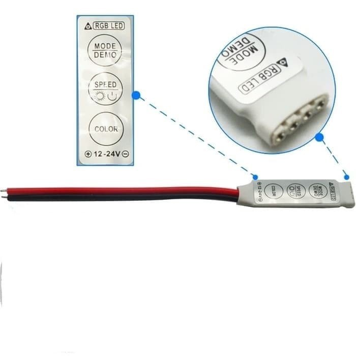 Led Dimmer Controller RGB Mini Modul Led Controler B 12-24V 6A