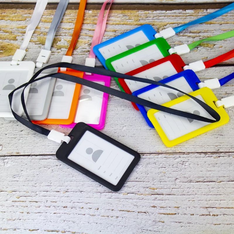 

Gantungan Kartu Nama ID Card Holder Wadah Tempat Name Tag Tali Akses Kerja