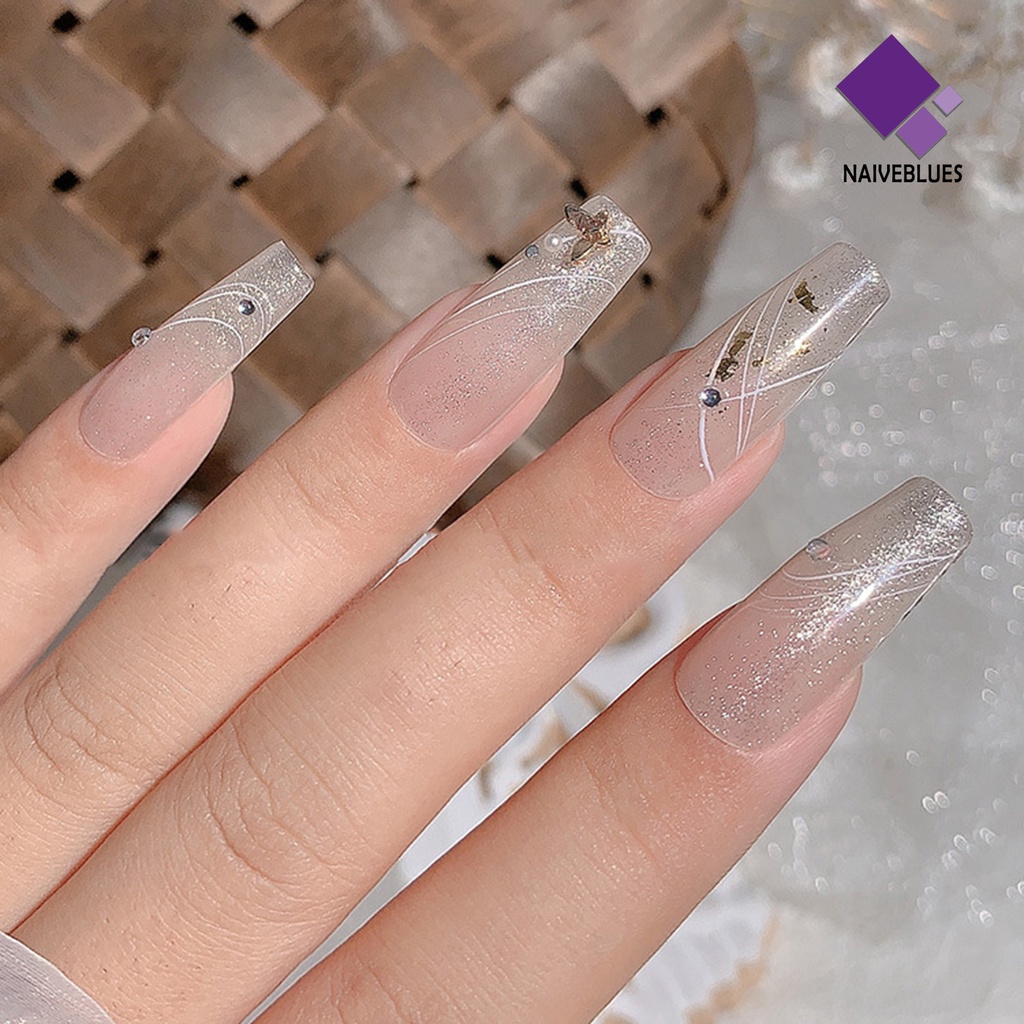 Naiveblue &gt; 10Pcs / Set Ornamen Bentuk Variasi Untuk Hiasan Kuku Nail Art 3D