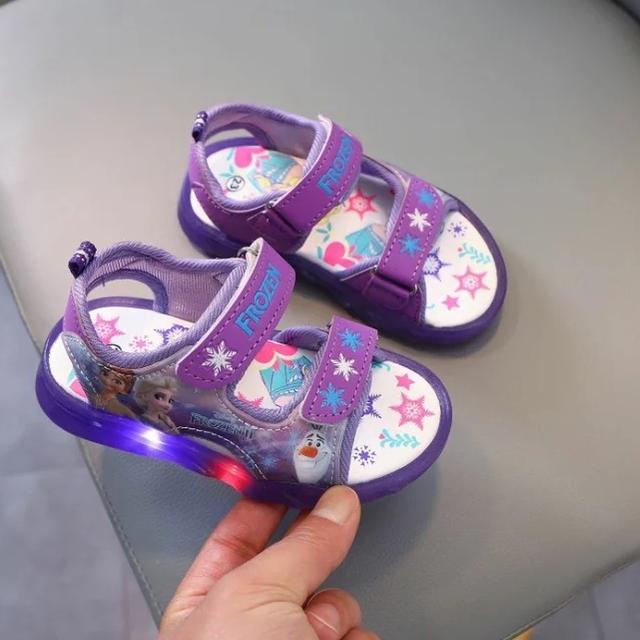 Sandal Anak LED Perempuan FROZEN kualitas Import - Sandal Frozen 006