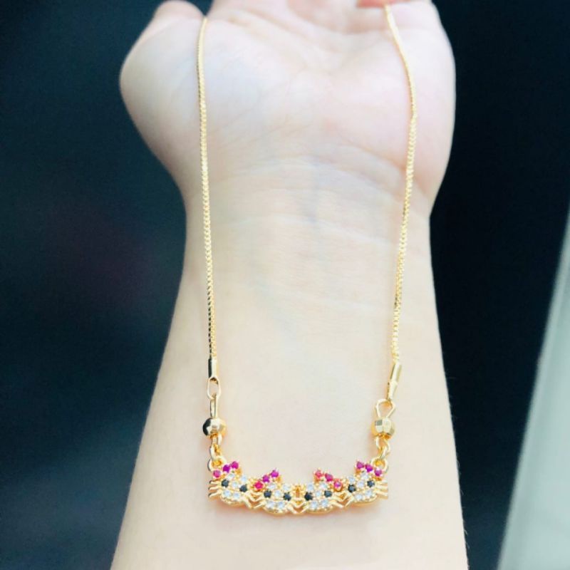 Kalung xuping anak model hello kitty kepala empat perhiasan fashion