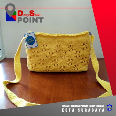 Tas Wanita Rajut Warna Kuning
