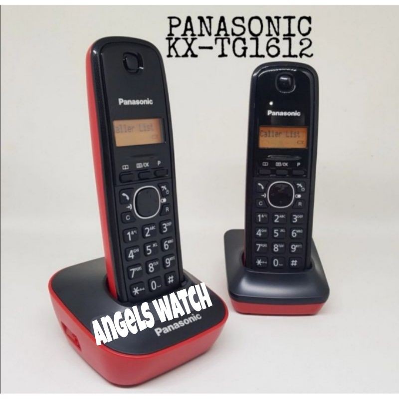 angelswatch wireless phone panasonic telepon wireless panasonic KX-TG1612 MERAH